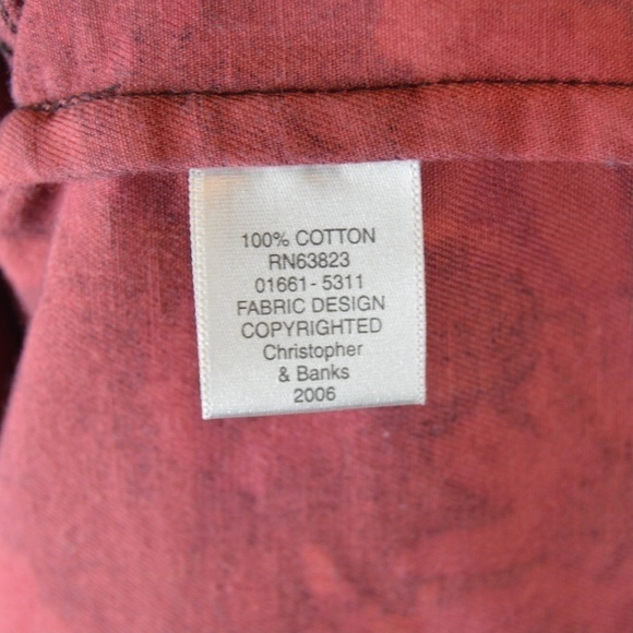 Christopher & Banks Floral Button‎ Front Lightweight Denim Blazer Pockets Medium - Picture 7 of 9